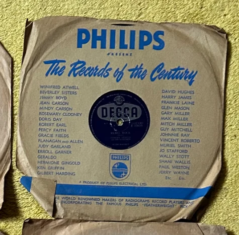 Decca 78 RPM Record in Philips Sleeve