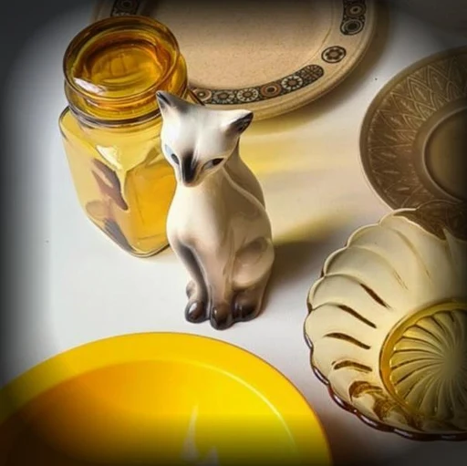 Ceramic Cat Figurine