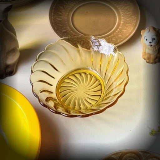 Vintage Amber Glass Bowl