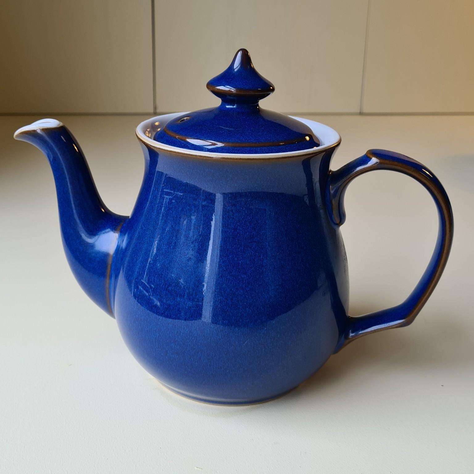 Denby Blue Ceramic Tea Pot alt 2