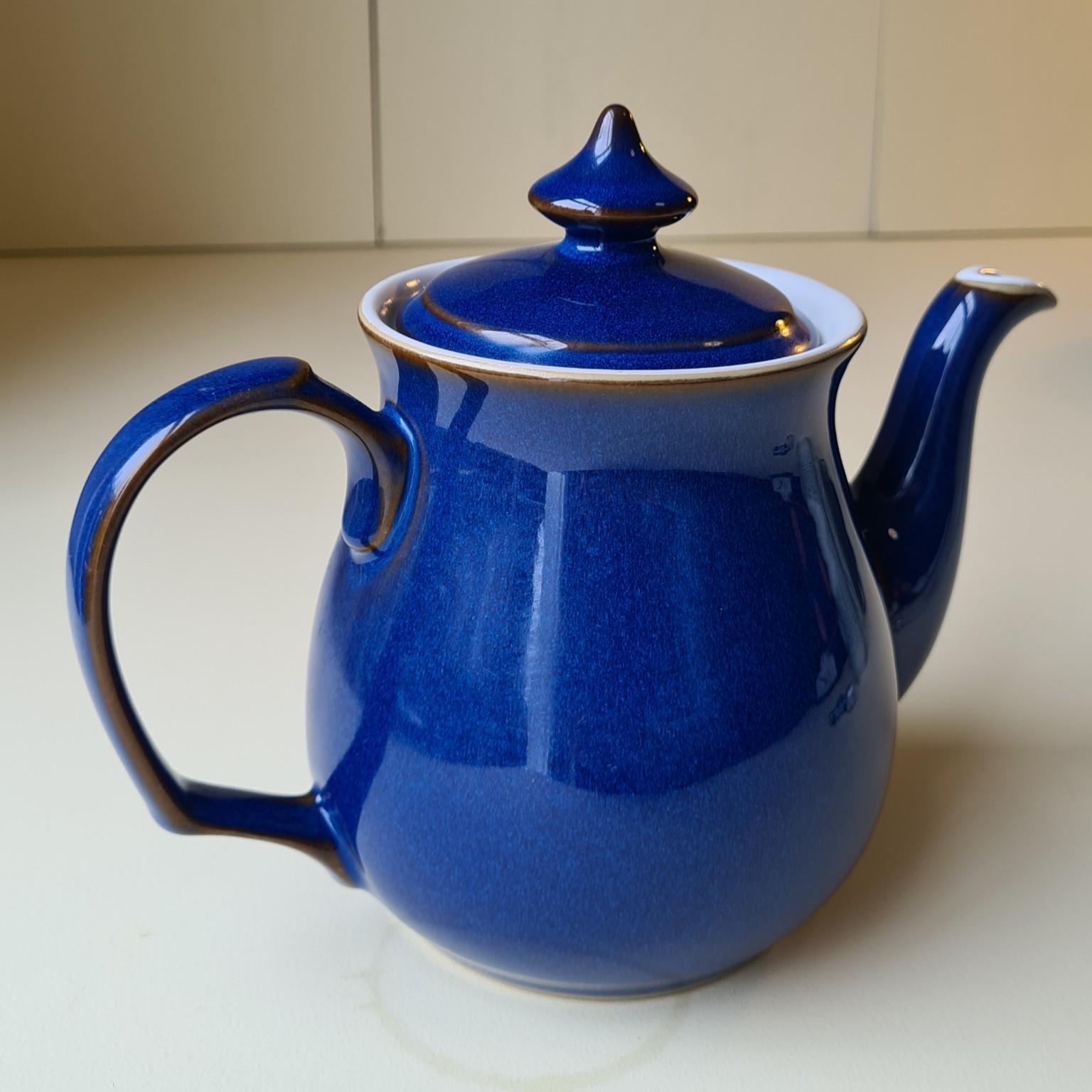 Denby Blue Ceramic Tea Pot alt 3