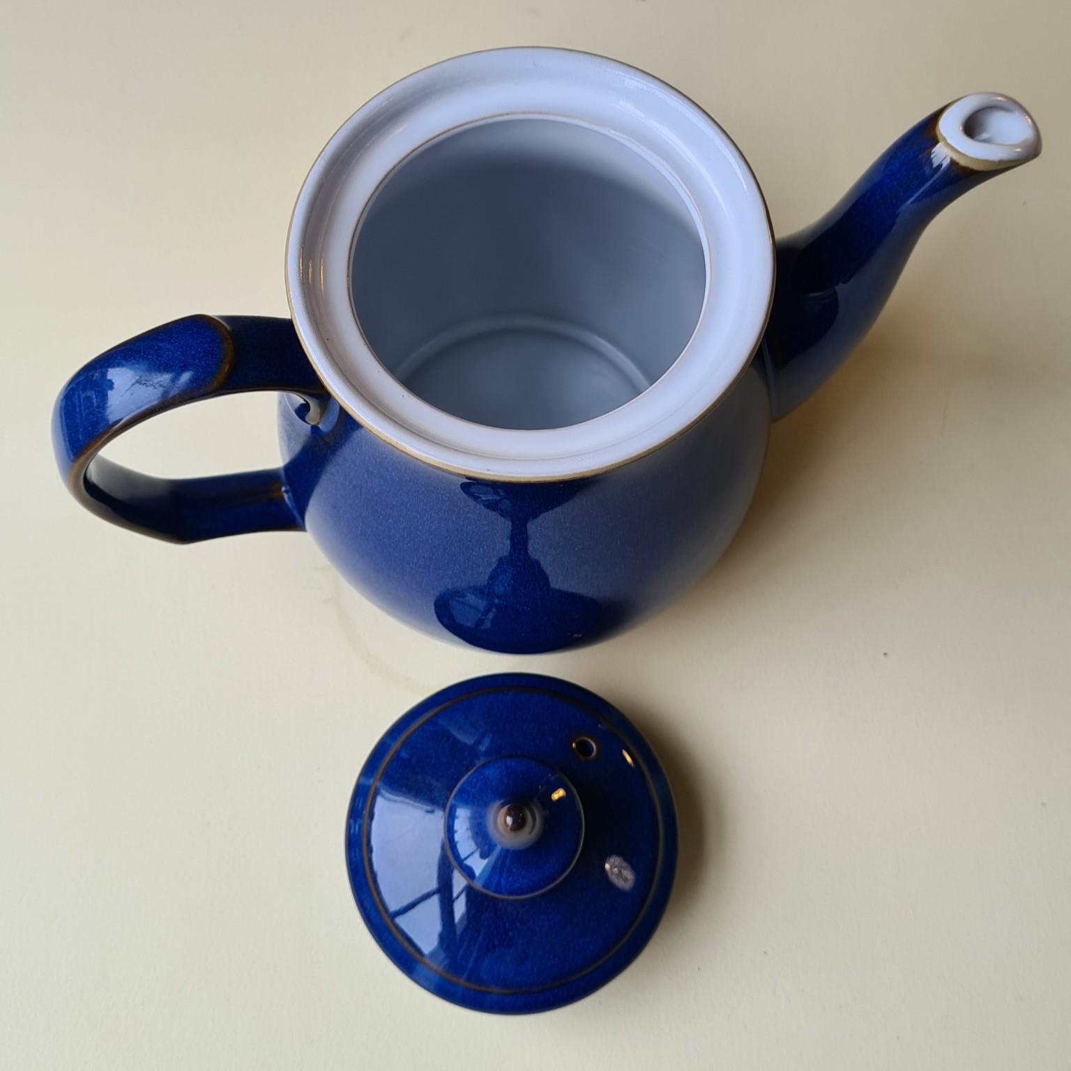 Denby Blue Ceramic Tea Pot alt 4