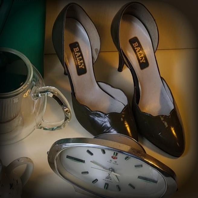 Olive Green Bally Heels alt 1