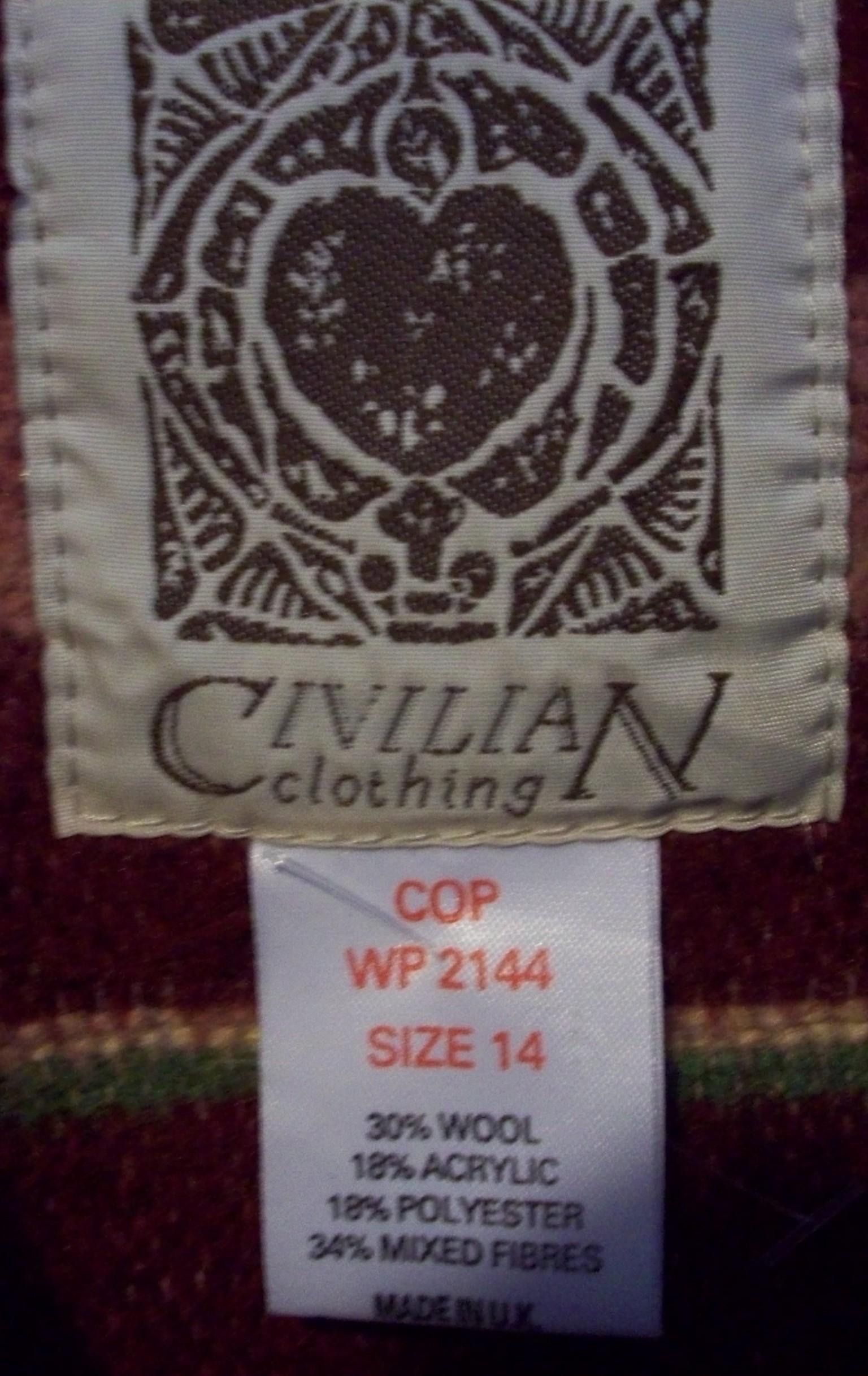 Patterned Woven Wool Vest alt 2