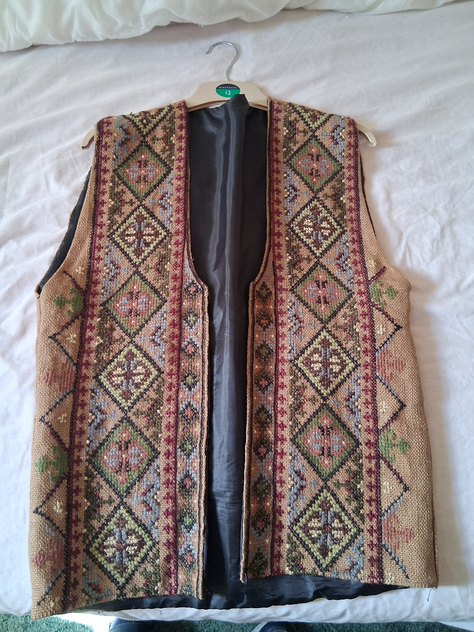 Vintage tapestry pattern waistcoat alt 2